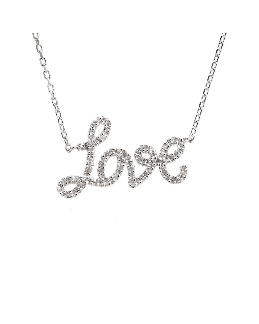Diamond Select Cuts Silver Diamond Love Necklace