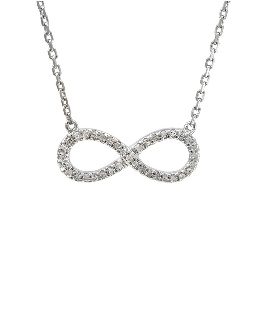 Diamond Select Cuts Silver 0.12 Ct. Tw. Diamond Infinity Necklace