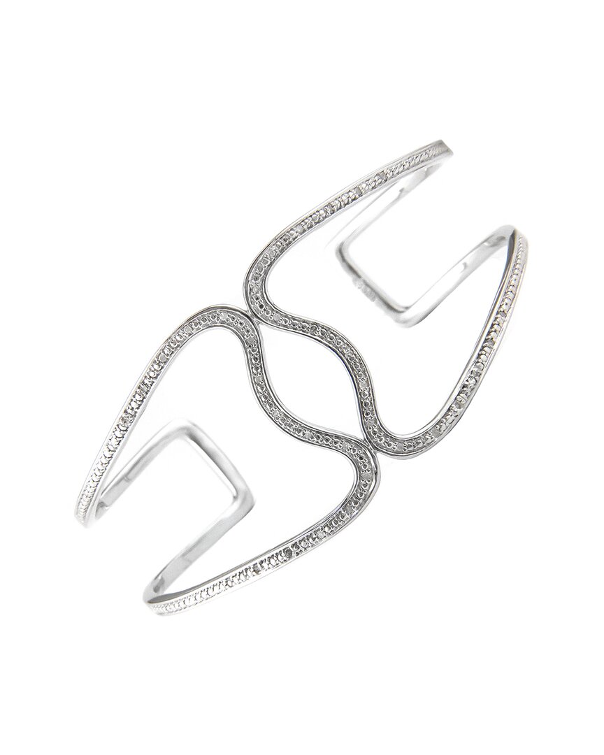 Diamond Select Cuts Silver Diamond Bangle Bracelet