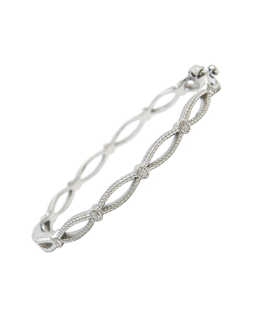 Diamond Select Cuts Silver Diamond Bangle Bracelet