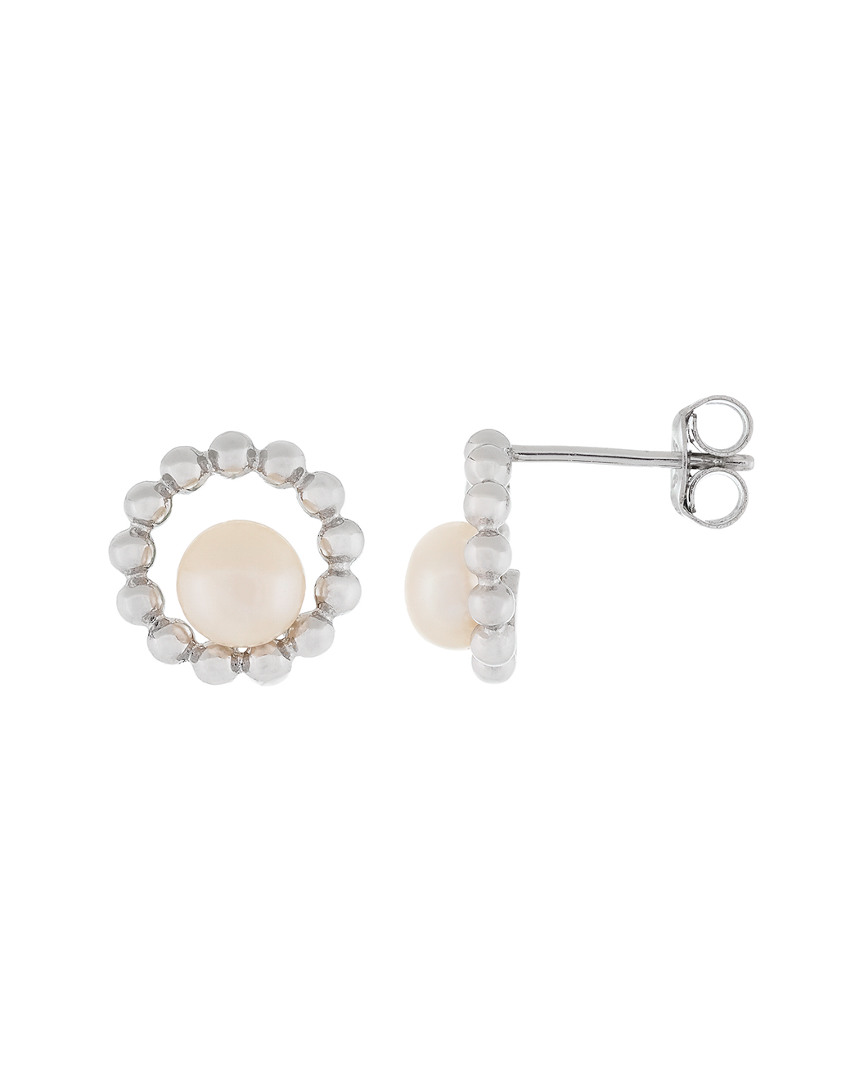Splendid Pearls Silver 5-5.5mm Freshwater Pearl Earrings