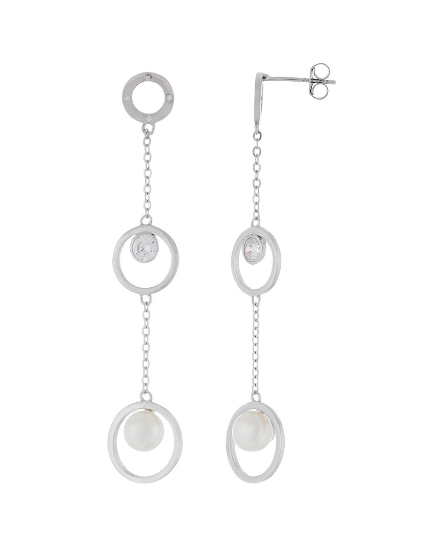 Shop Splendid Pearls Silver 6-6.5mm Freshwater Pearl Earrings