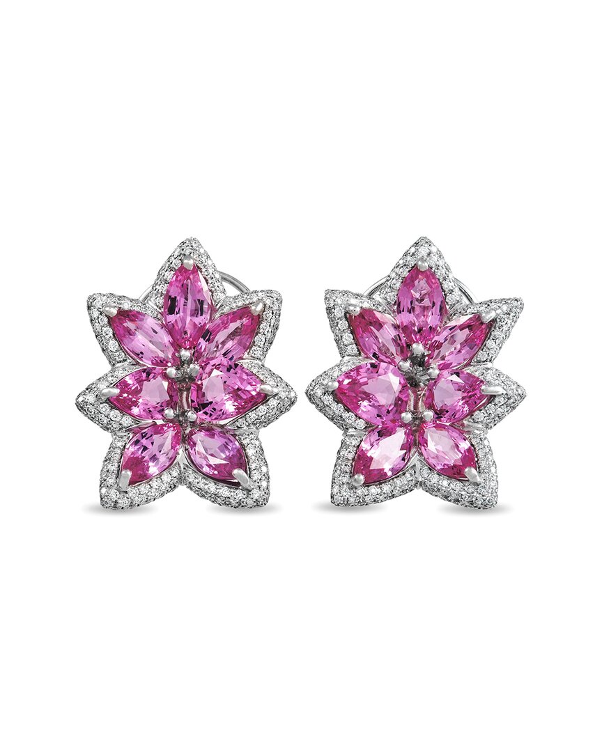 Heritage De Grisogono De Grisogono 18k 17.14 Ct. Tw. Diamond & Sapphire Earrings (authentic Pre- Owned)
