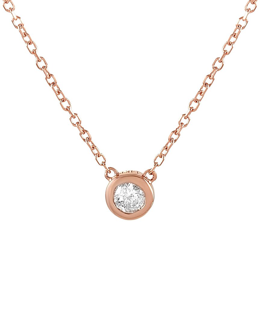 Diamond Select Cuts 14k Rose Gold Diamond Pendant Necklace