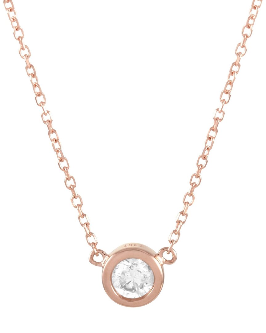 Diamond Select Cuts 14k Rose Gold 0.20 Ct. Tw. Diamond Pendant Necklace