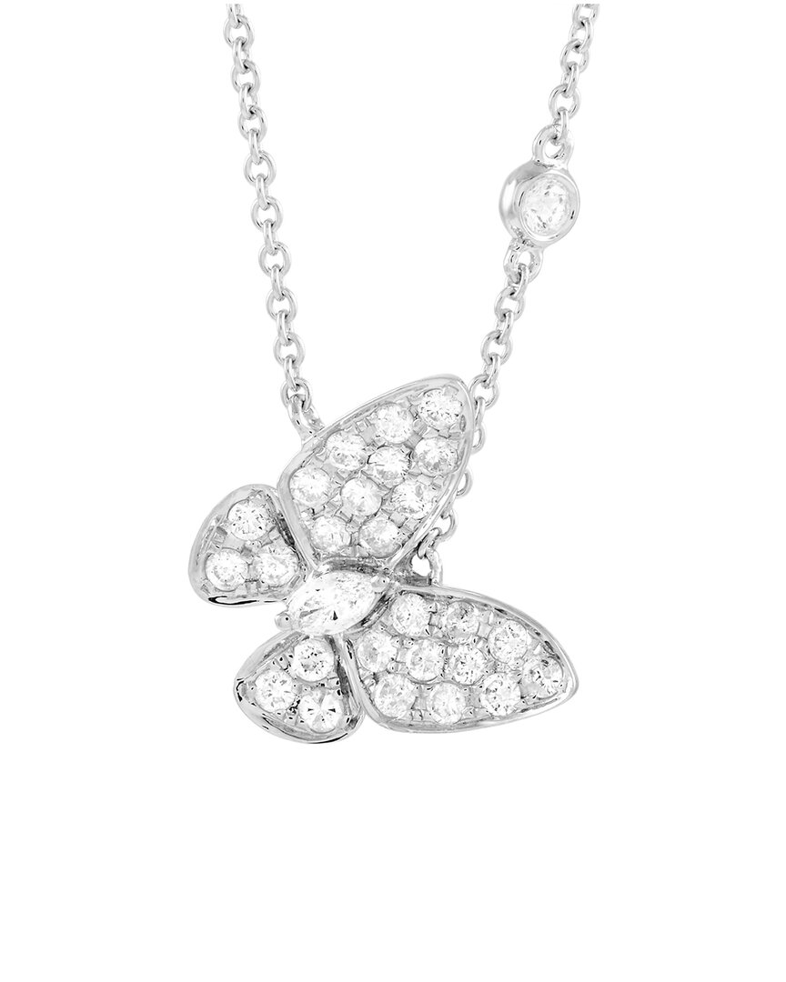 Diamond Select Cuts 18k 0.72 Ct. Tw. Diamond Butterfly Necklace