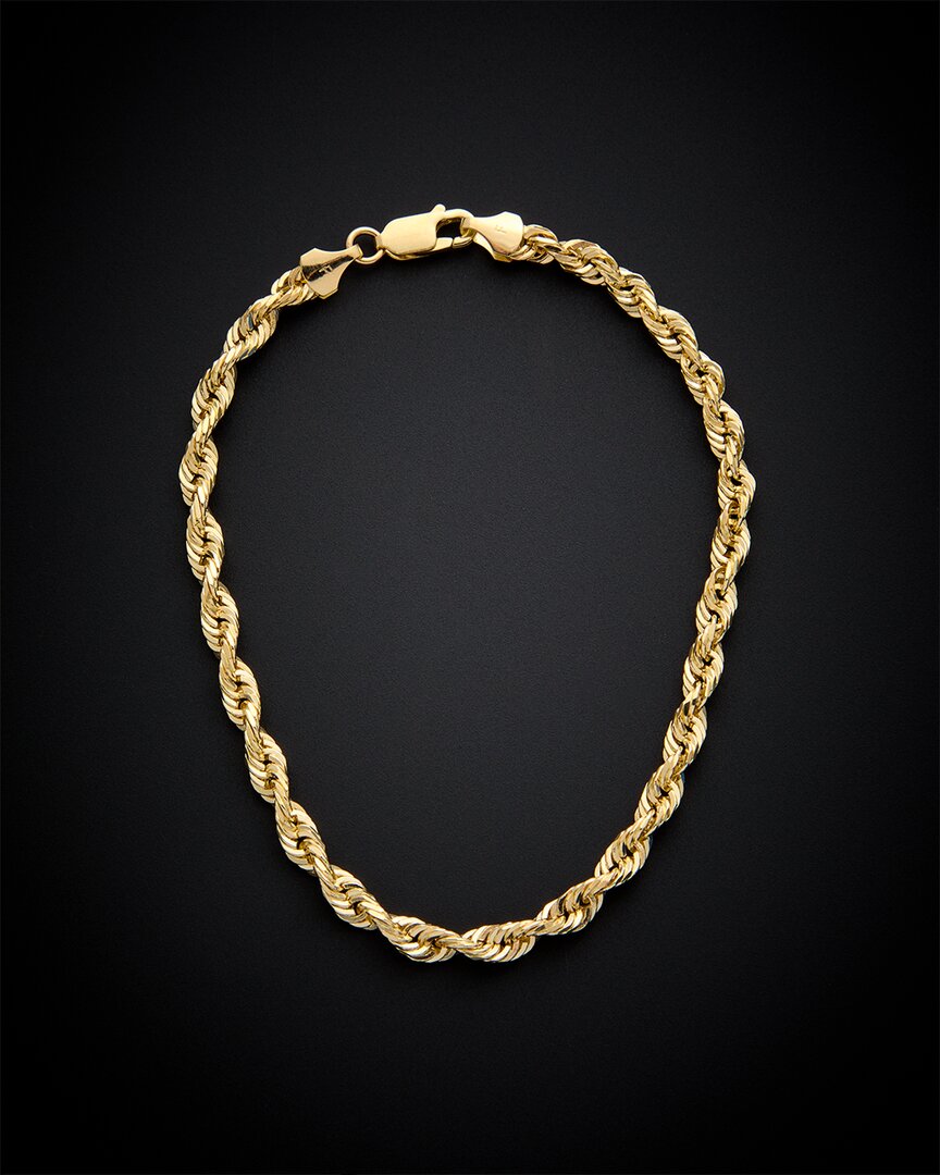 Shop Italian Gold 14k  Rope Chain Bracelet