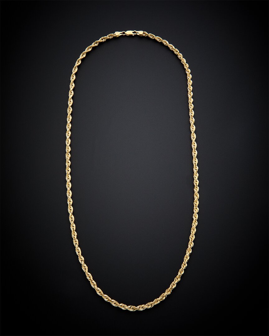 Italian Gold 14k  Rope Chain Necklace