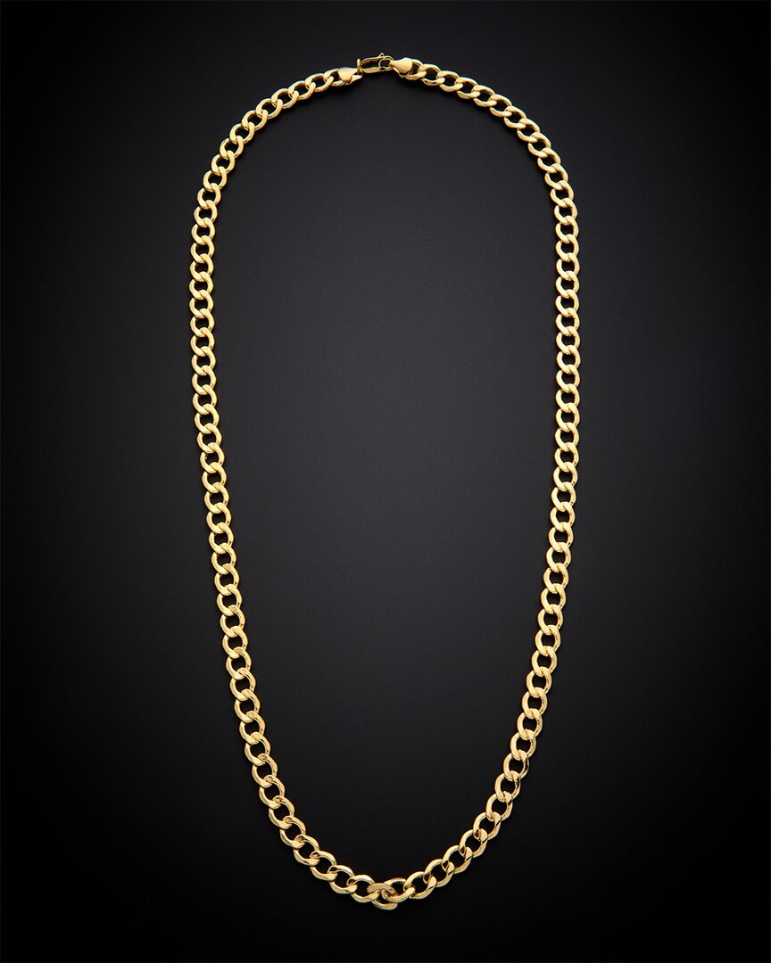 14K Italian Gold Miami Curb Chain Necklace