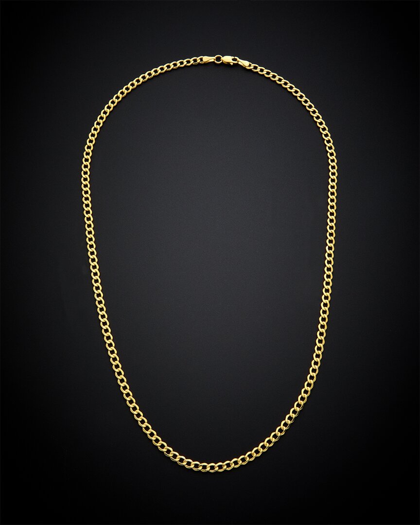 Italian Gold Miami Curb Chain Necklace
