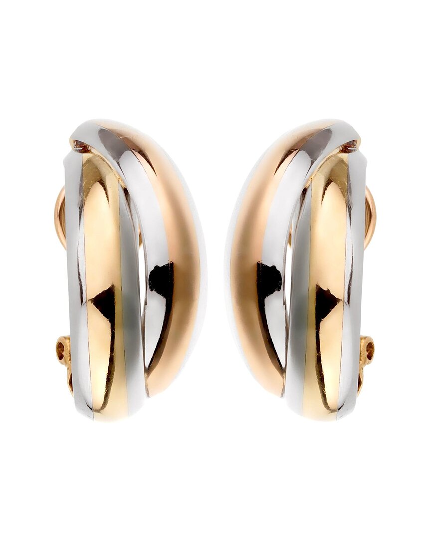 Cartier 18k Two-tone Trinity Clip-on Earrings (authentic )