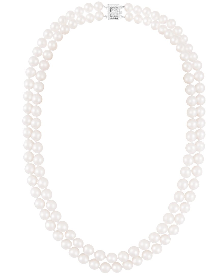Splendid Pearls Silver 7mm Pearl Necklace