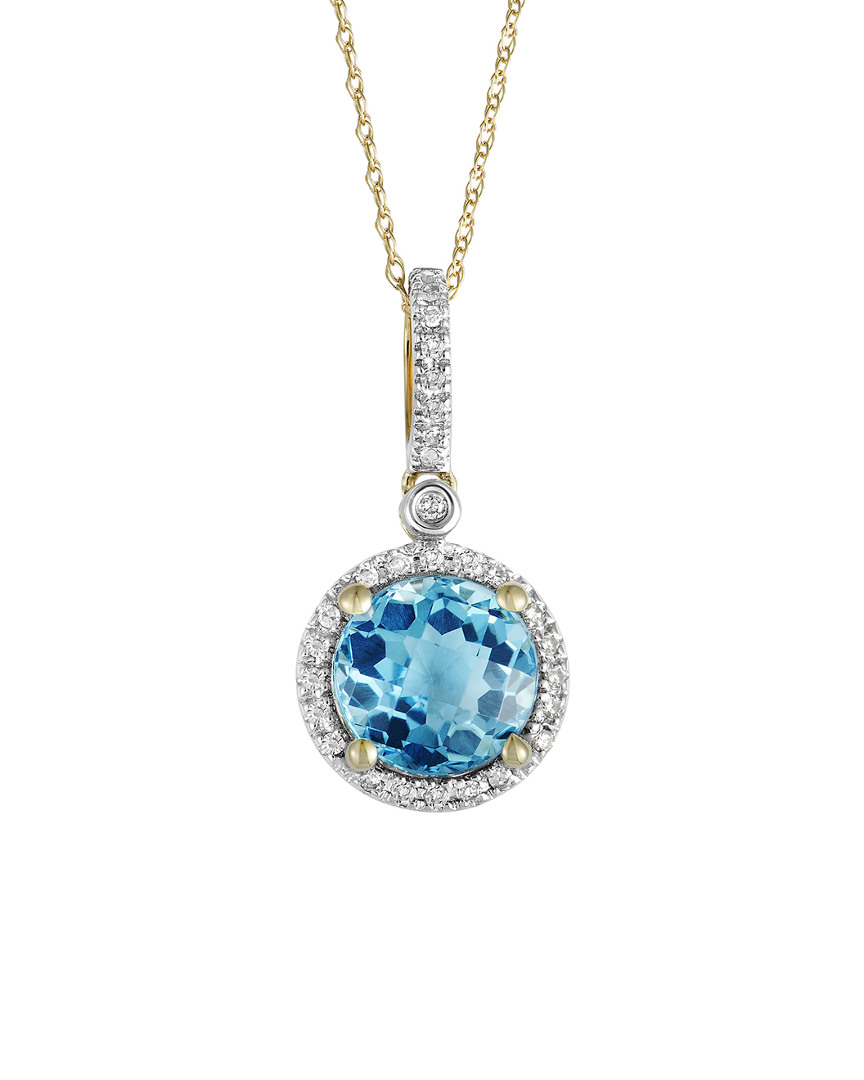 Image of K . ct. tw. Diamond & Topaz Necklace