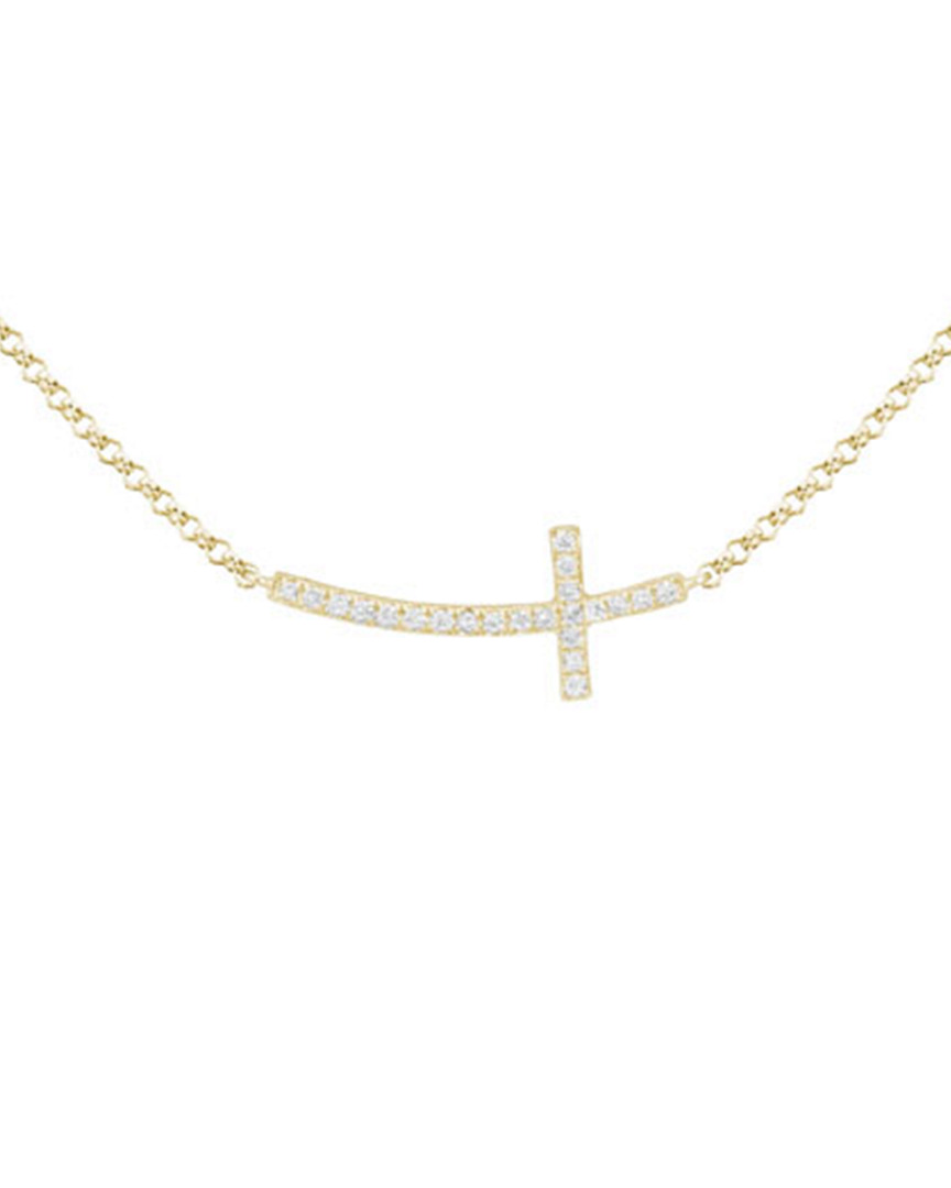 Diamond Select Cuts 14k 0.06 Ct. Tw. Diamond Cross Necklace