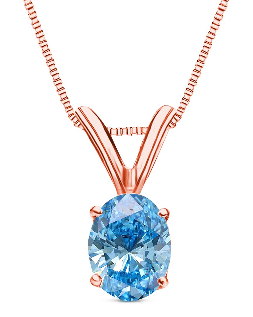 Amairah 14k Rose Gold 2.00 Ct. Tw. Lab-grown Diamond Solitaire Pendant Necklace