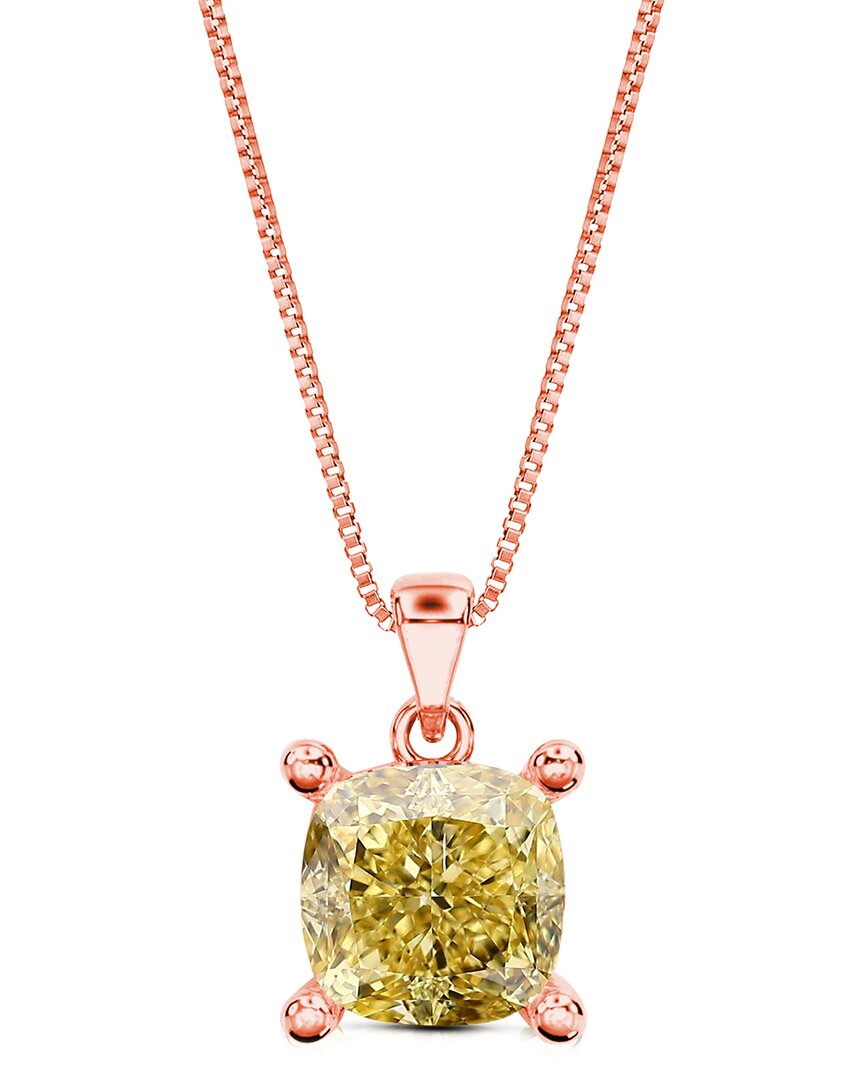 Amairah 14k Rose Gold 1.00 Ct. Tw. Lab-grown Diamond Solitaire Pendant Necklace