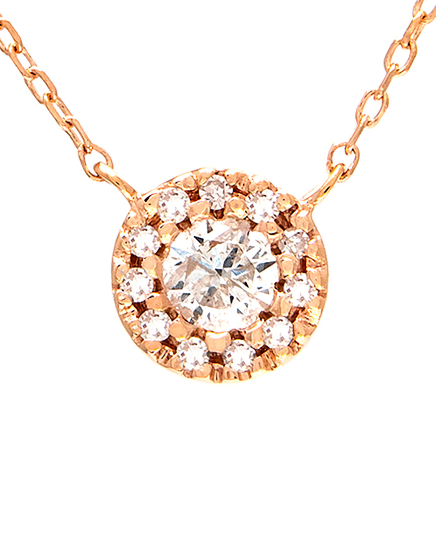 Diamond Select Cuts 14k Rose Gold 0.15 Ct. Tw. Diamond Necklace