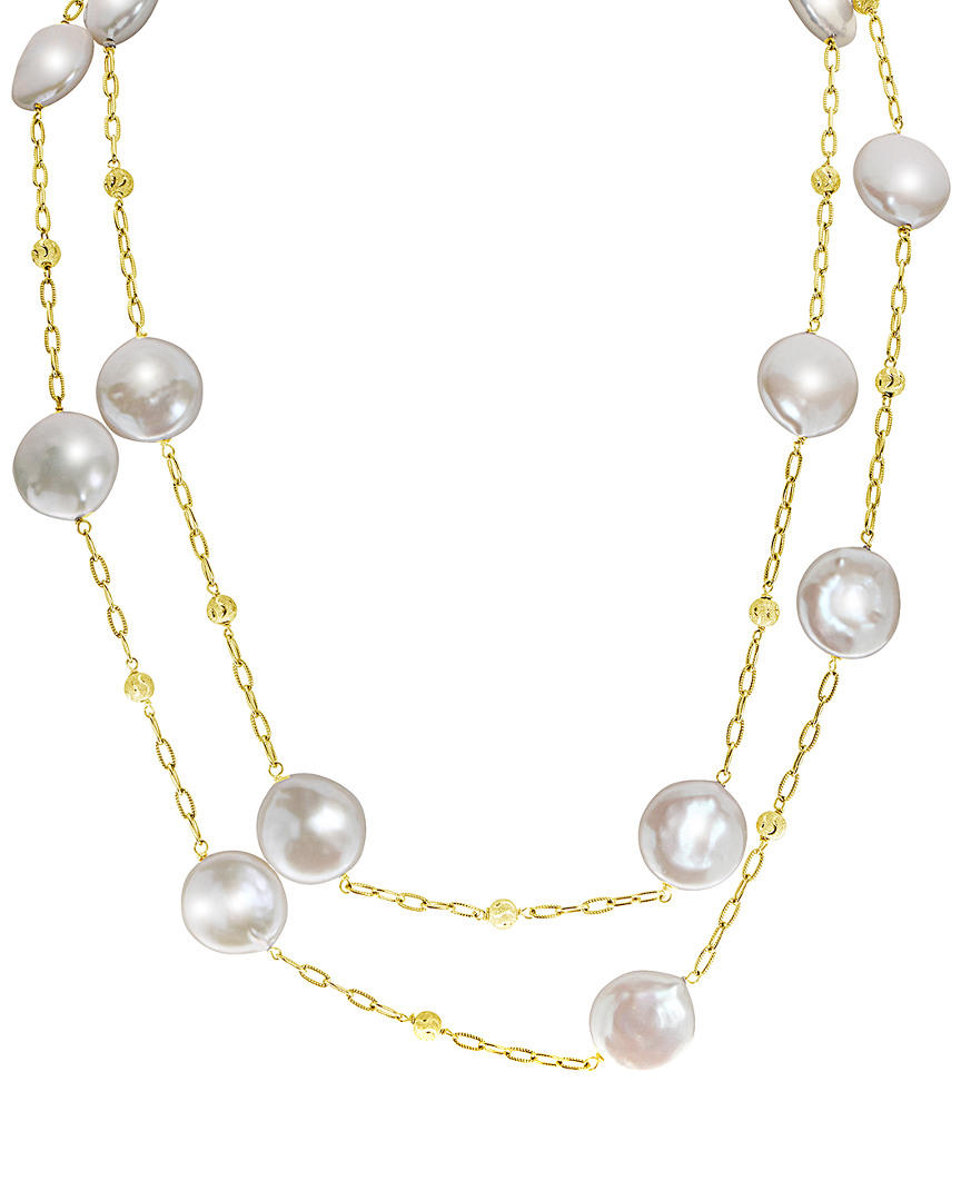 Pearls Imperial 14k Plated 14-15mm Pearl 40in Necklace
