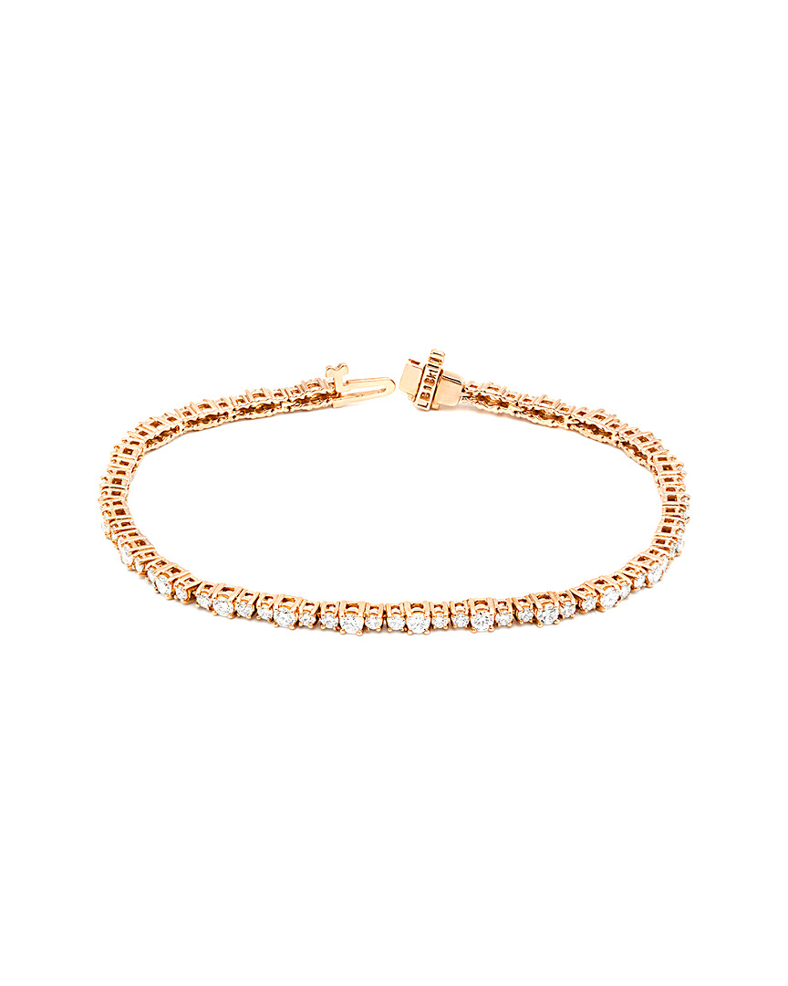 Diana M. Fine Jewelry 18K Rose Gold 3.05 ct. tw. Diamond Tennis Bracelet