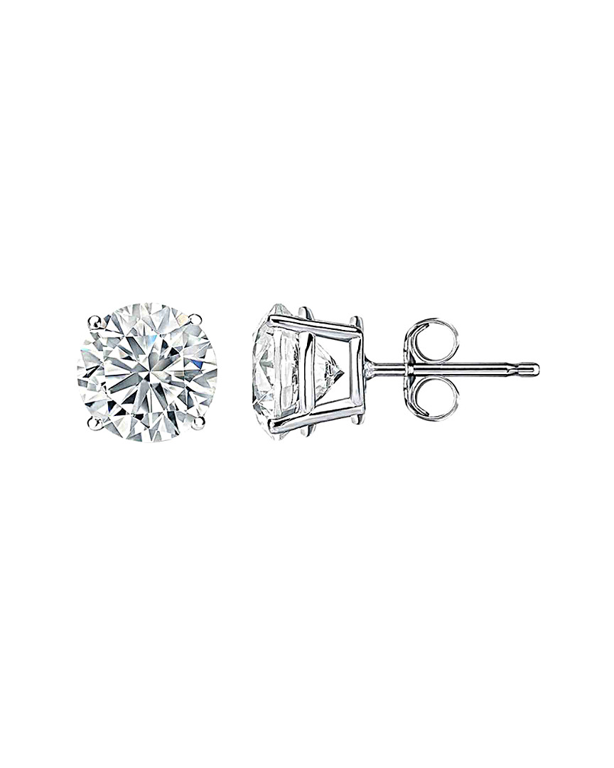 Diana M. 14k White Gold 1.00ct. Center Stone Diamond Stud Earrings