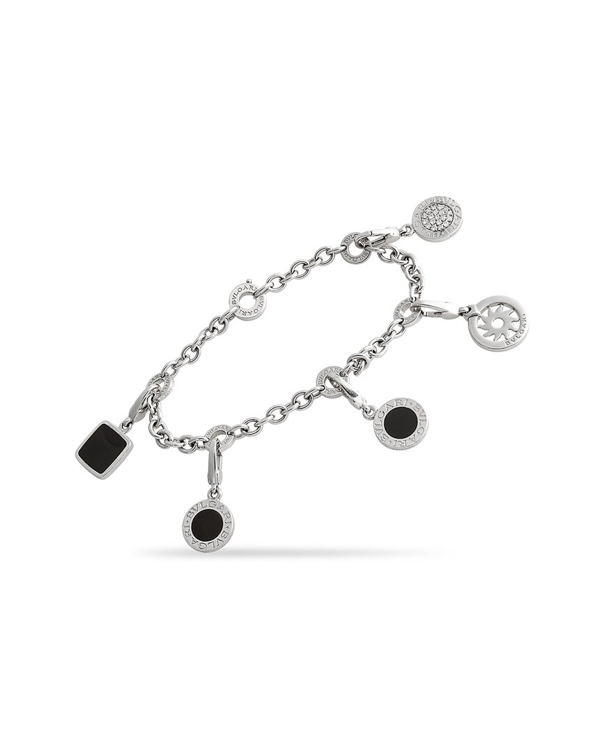 Heritage Bulgari Bulgari 18k Onyx Charm Bracelet | ModeSens