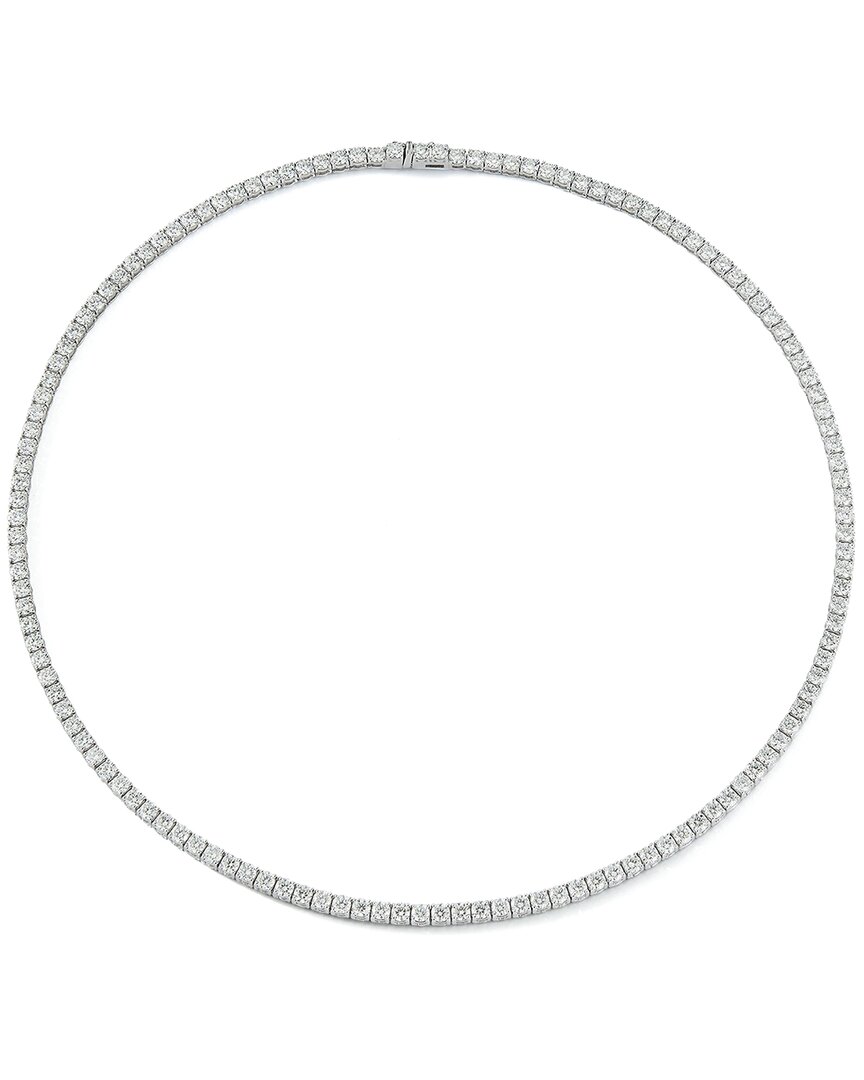 Lab Grown Diamonds 14k 10.00 Ct. Tw. Lab-grown Diamond Necklace In Metallic