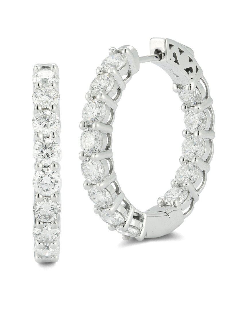 Lab Grown Diamonds 14k 3.90 Ct. Tw. Lab-grown Diamond Earrings In Metallic