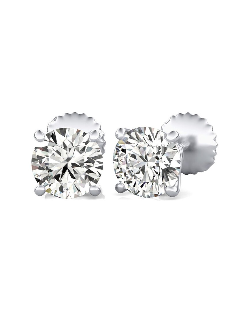 Lab Grown Diamonds 14k 7.00 Ct. Tw. Lab-grown Diamond Studs No Color In Metallic