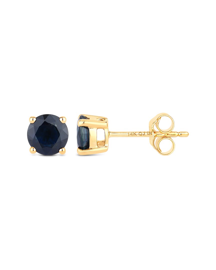 Diana M. 14k 1.70 Ct. Tw. Blue Sapphire Earrings In Metallic