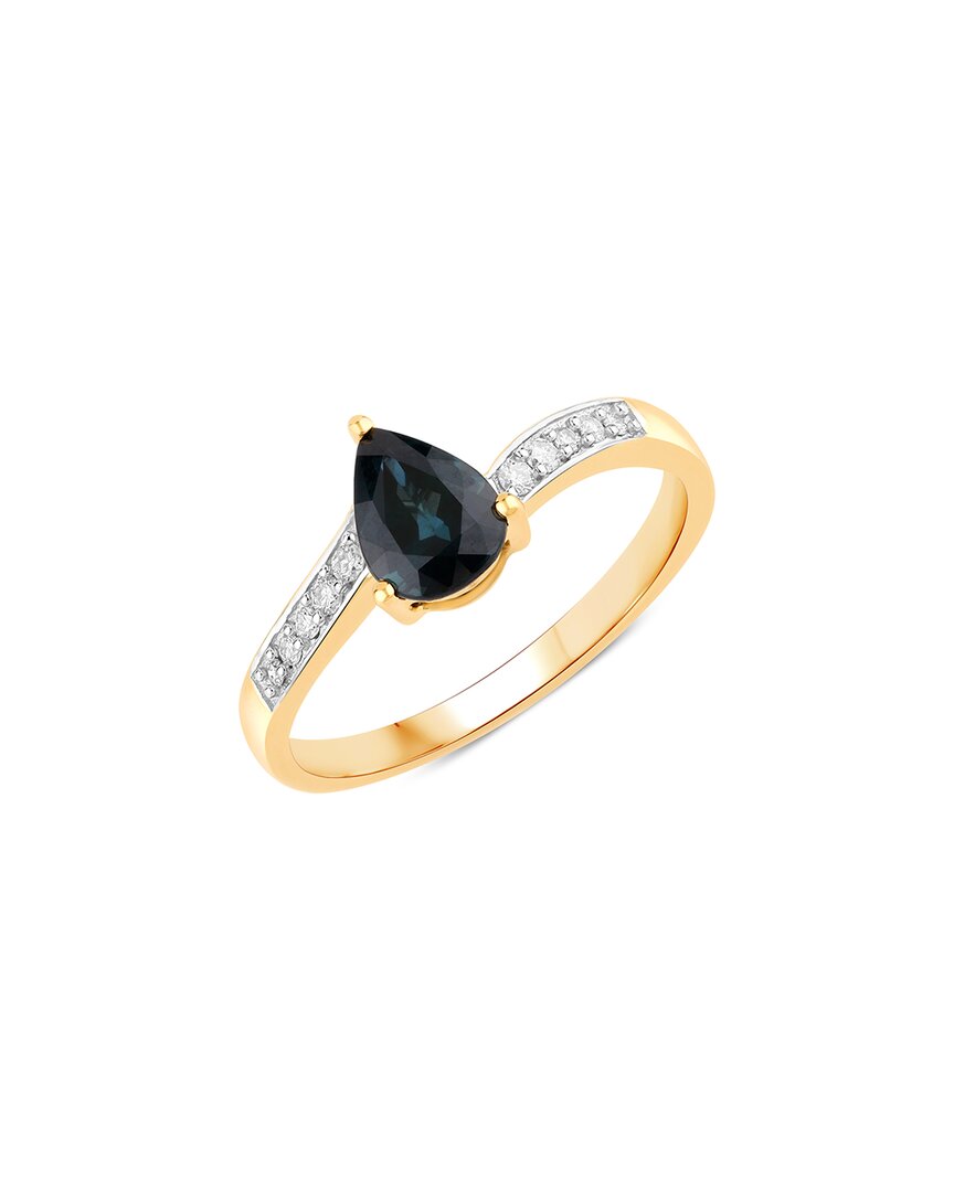 Diana M. 14k 0.89 Ct. Tw. Diamond & Blue Sapphire Ring In Gold