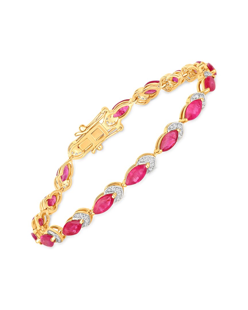 Diana M. 14k 6.79 Ct. Tw. Diamond & Ruby Bracelet In Gold