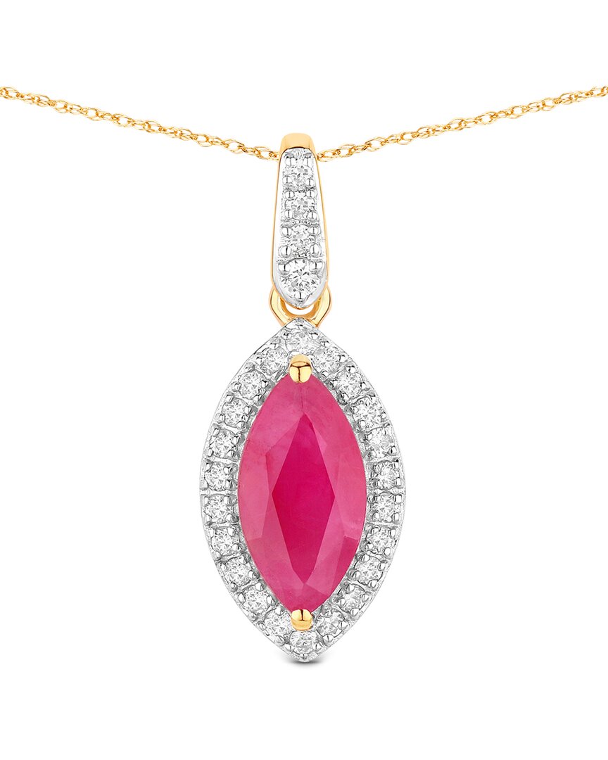 Diana M. 14k 1.60 Ct. Tw. Diamond & Ruby Pendant In Gold