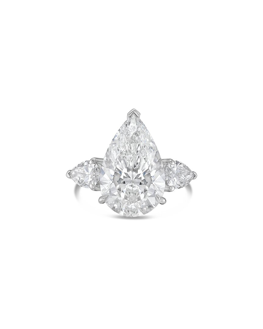 Diana M Lab Grown Diamonds Platinum 13.50 Ct. Tw. Three-stone Ring In Metallic