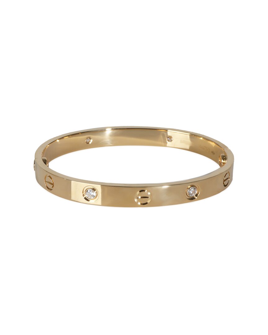 Cartier Love 18k 0.84 Ct. Tw. Diamond Bracelet (authentic Pre-loved) In Gold