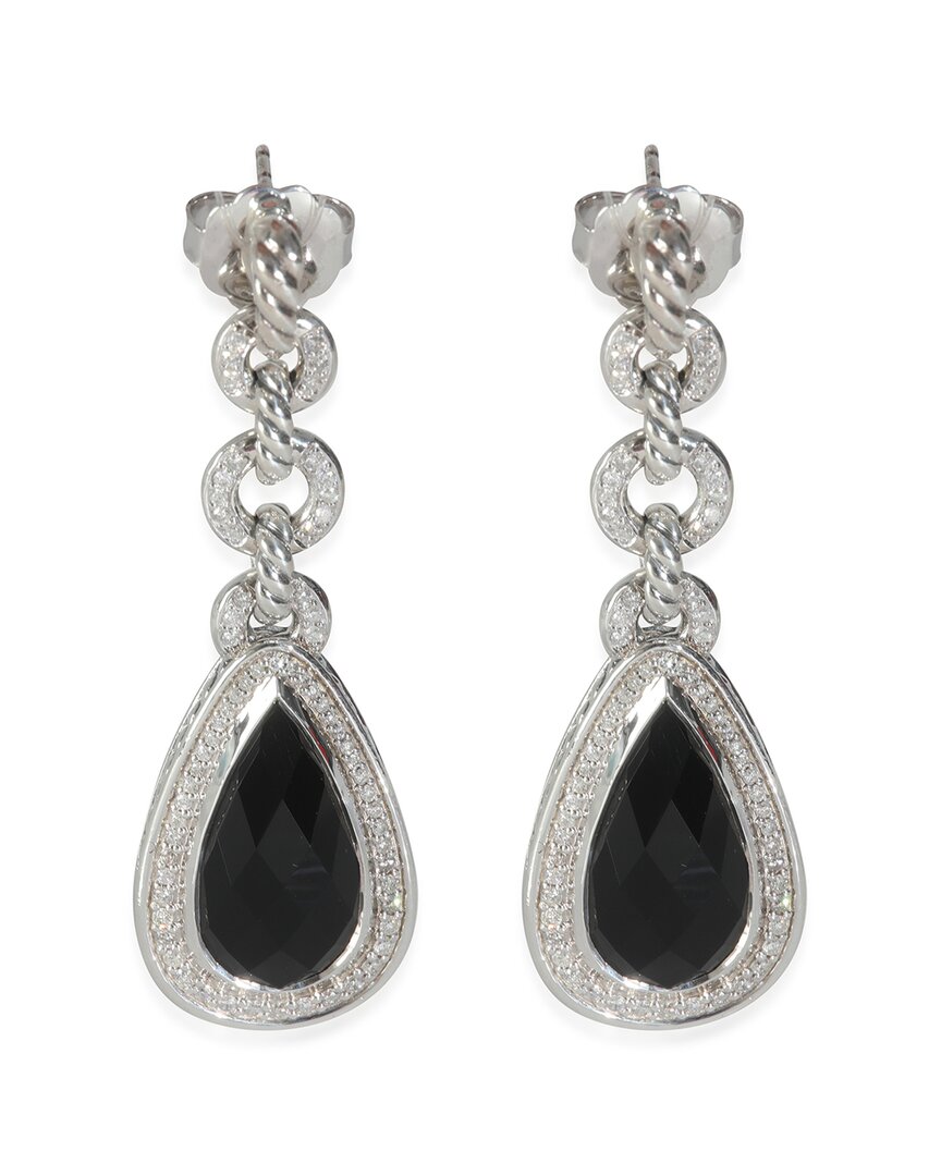 David Yurman Silver 2.50 Ct. Tw. Diamond Earring (authentic Pre-loved)