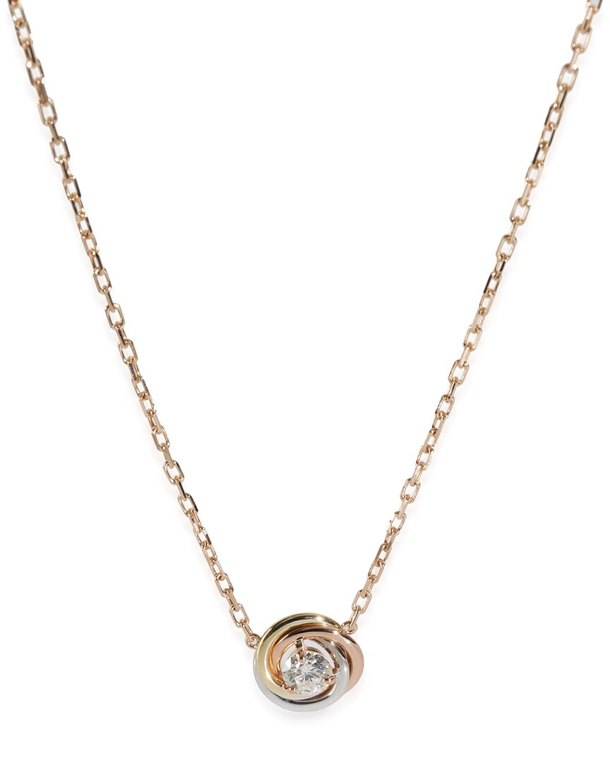 Cartier Trinity 18k 0.34 Ct. Tw. Diamond Pendant (authentic Pre-loved) In Gold