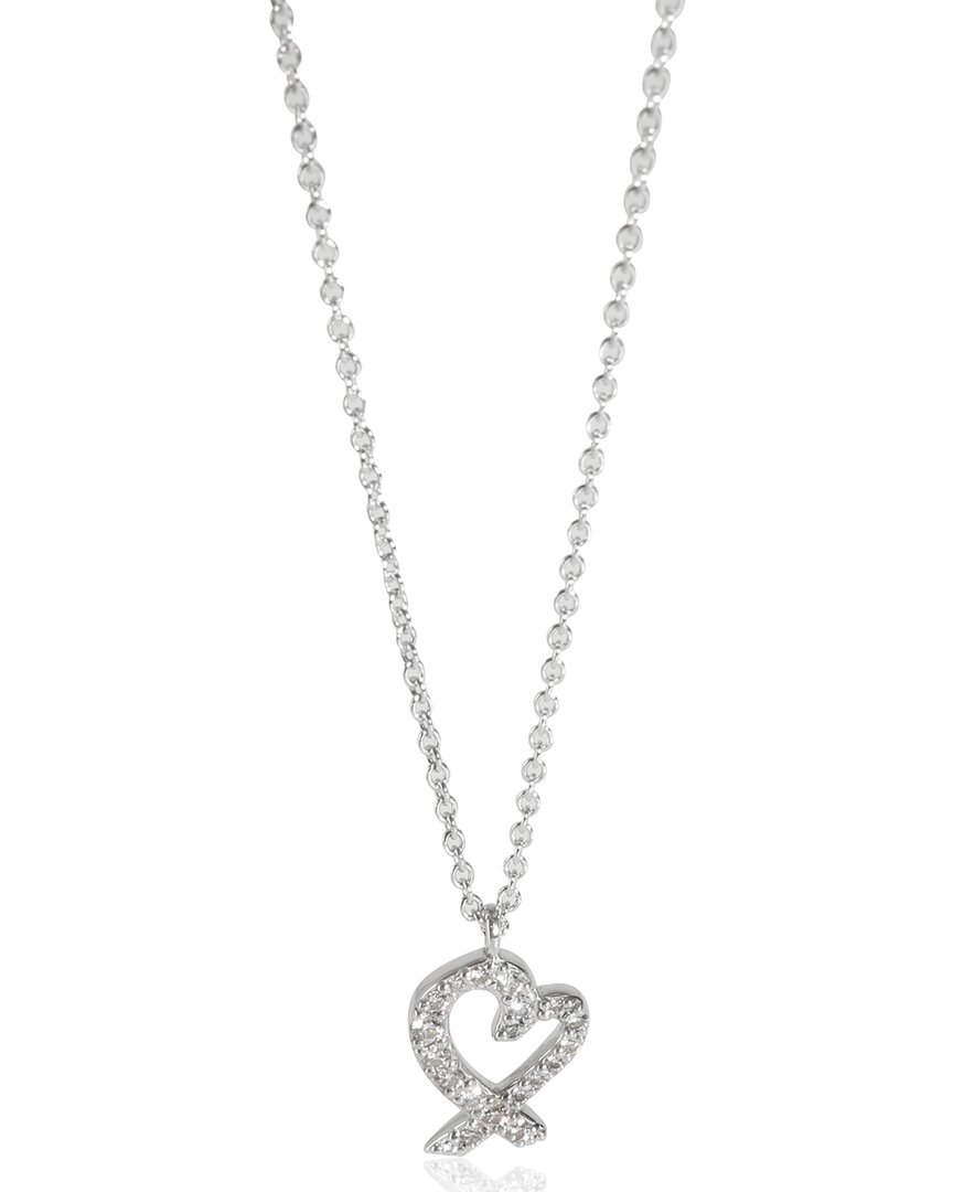 Tiffany & Co . Paloma Picasso 18k 0.20 Ct. Tw. Diamond Pendant (authentic Pre-loved) In Metallic
