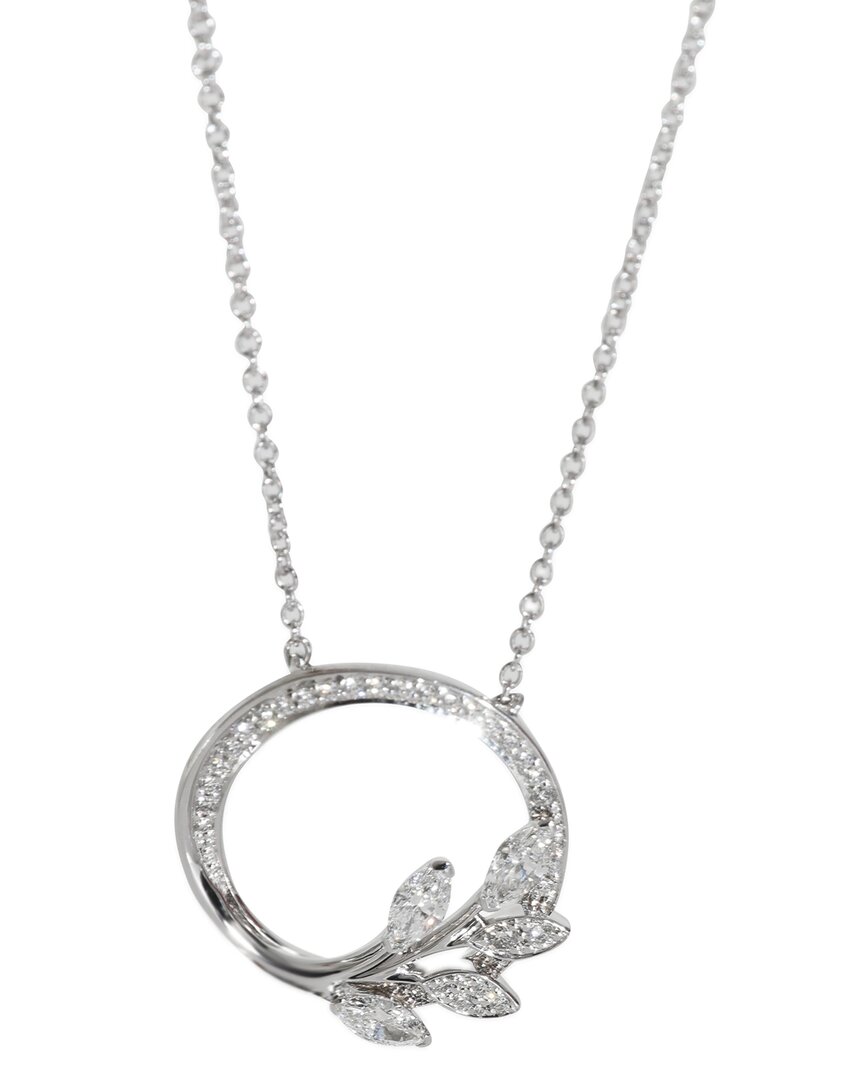 Tiffany & Co . Victoria Platinum 0.78 Ct. Tw. Diamond Pendant (authentic Pre-loved) In Metallic