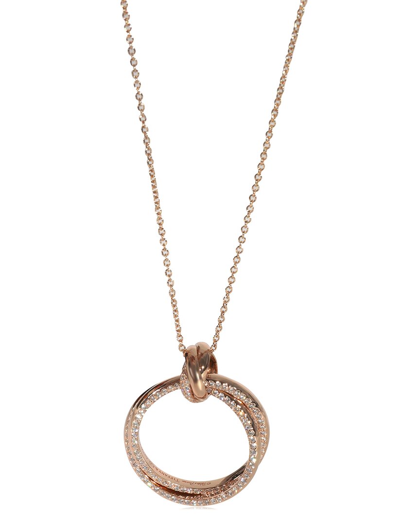 Tiffany & Co . Paloma Picasso 18k Rose Gold 0.80 Ct. Tw. Diamond Pendant (authentic Pre-loved) In Gold