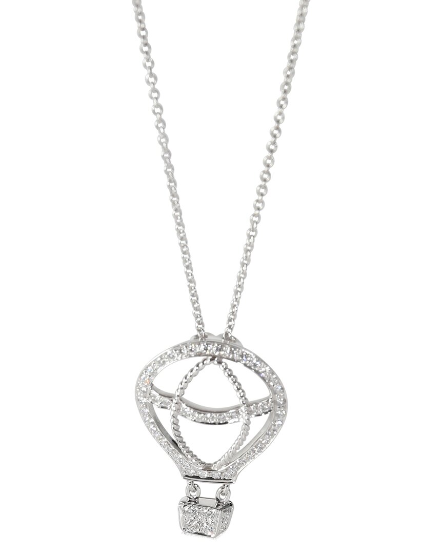 Tiffany & Co . Platinum 0.66 Ct. Tw. Diamond Pendant (authentic Pre-loved) In Metallic