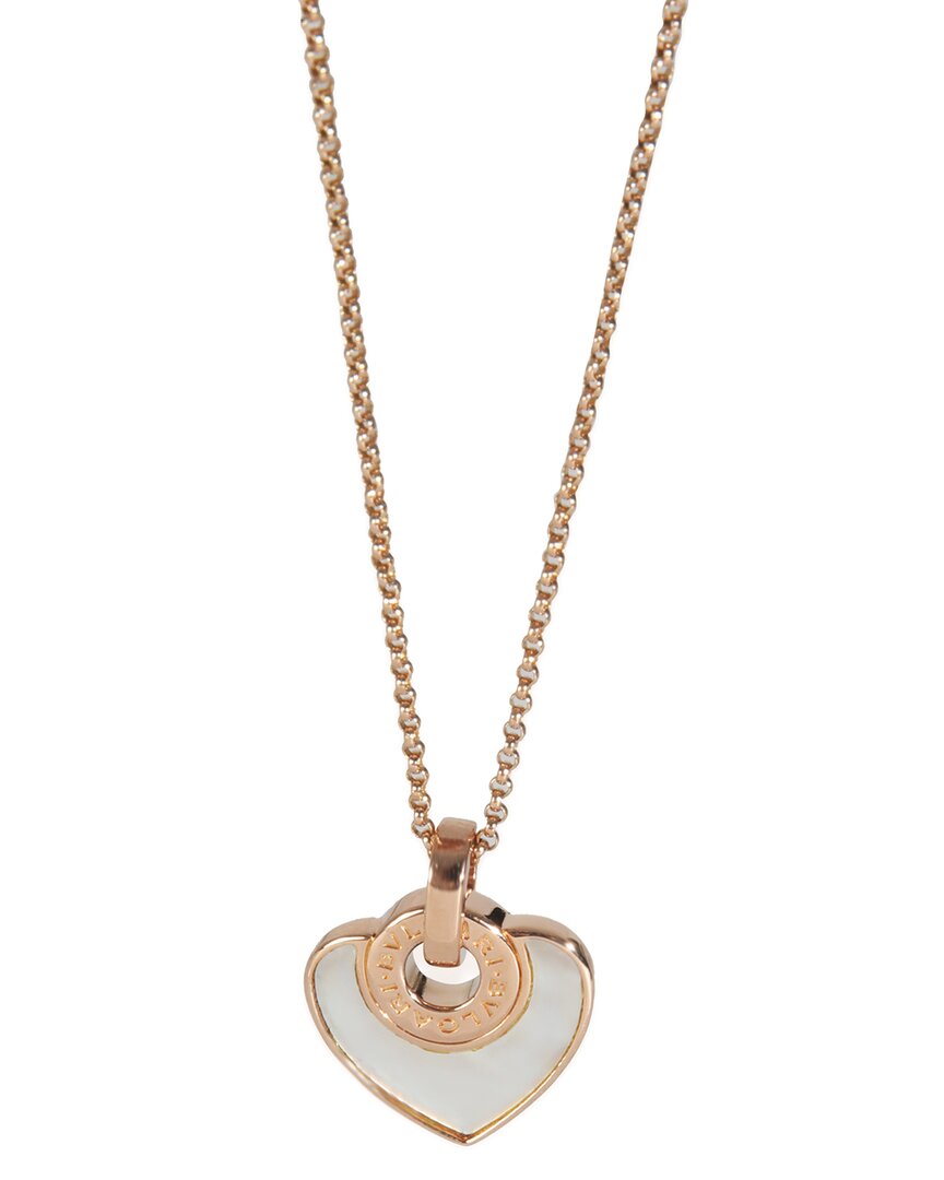 Bulgari Bvlgari Cuore Heart 18k Rose Gold Pendant (authentic Pre-loved) In Gold