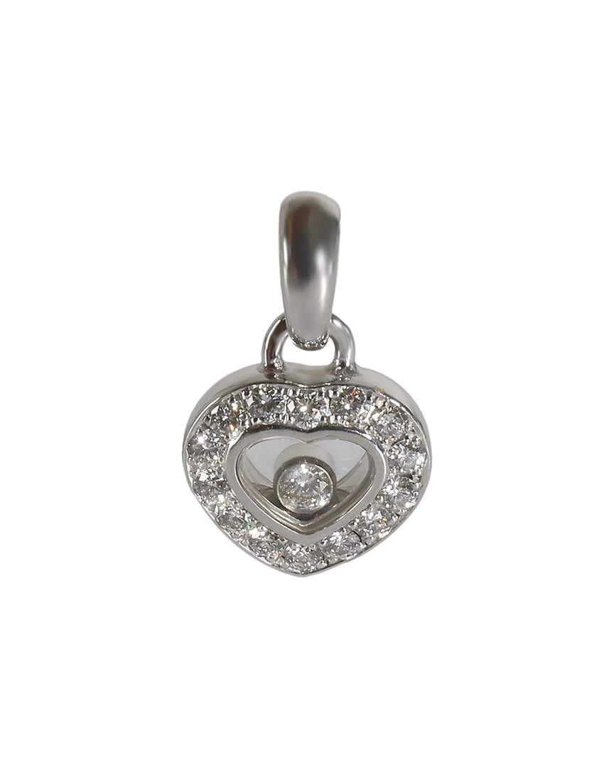 Chopard Happy Diamonds Heart Pendant In 18k White Gold 0.25 Ctw