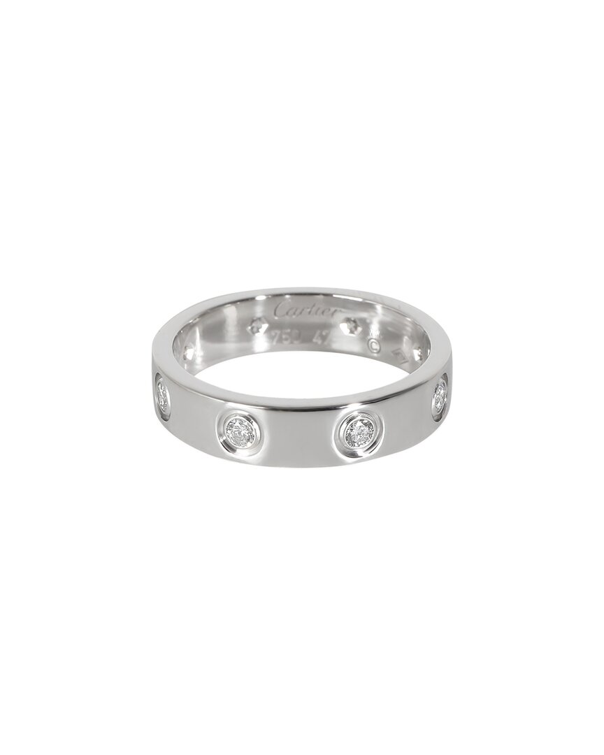 Cartier Small Model Love 18k 0.38 Ct. Tw. Diamond Ring (authentic Pre-loved) In Metallic