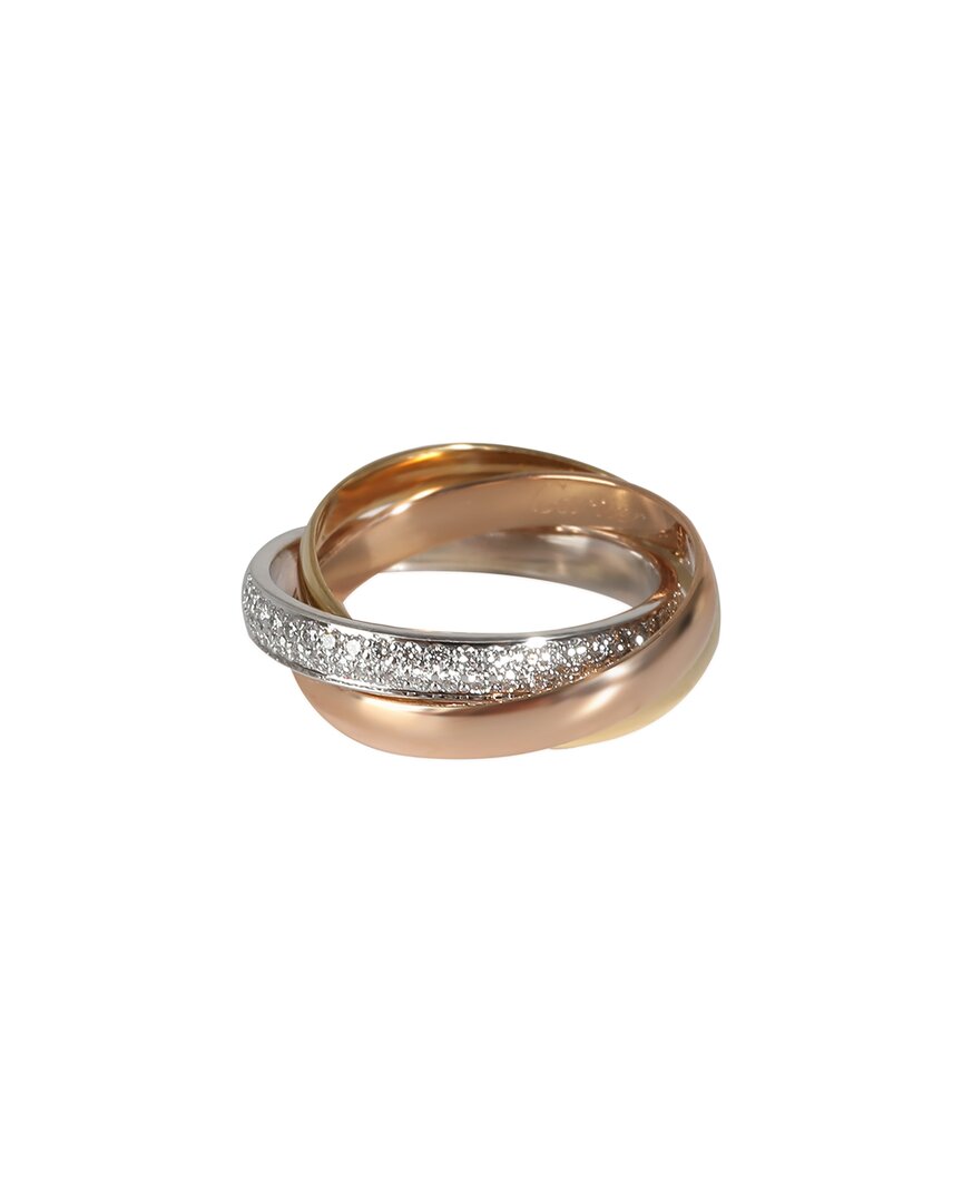Cartier Trinity 18k 0.92 Ct. Tw. Diamond Ring (authentic Pre-loved) In Metallic