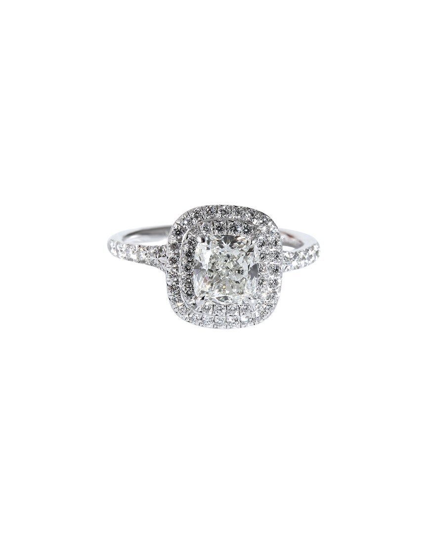 Tiffany & Co . Soleste Platinum 0.70 Ct. Tw. Diamond Engagement Ring (authentic Pre-loved) In Metallic