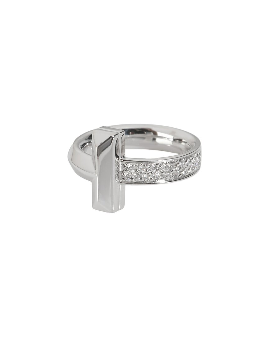 Tiffany & Co . Tiffany T 18k 0.42 Ct. Tw. Diamond Ring (authentic Pre-loved) In Metallic
