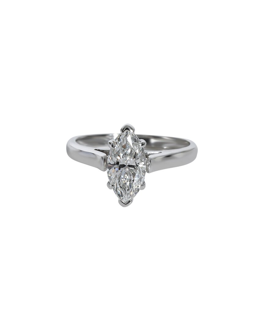 Tiffany & Co . Solitaire Platinum Diamond Solitaire Ring (authentic Pre-loved) In Metallic