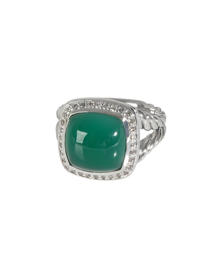 David Yurman Lagoon Orchid Albion Silver 0.38 Ct. Tw. Diamond Ring (authentic Pre-loved) In Metallic