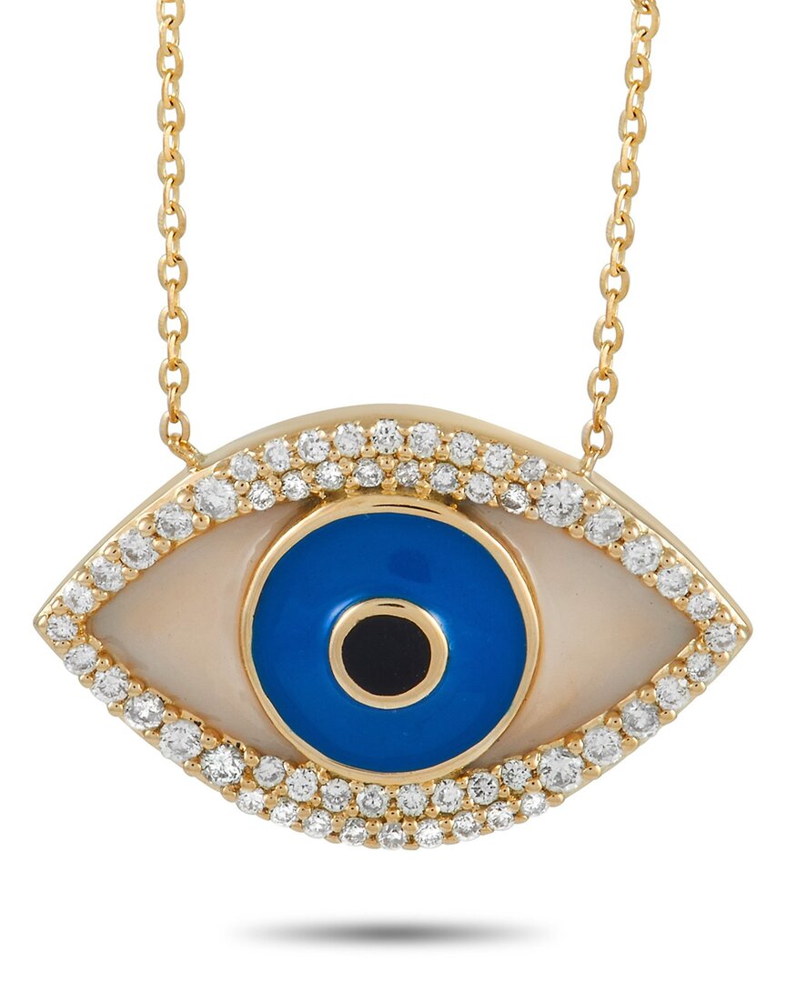 Diamond Select Cuts 14k 0.38 Ct. Tw. Diamond Evil Eye Necklace