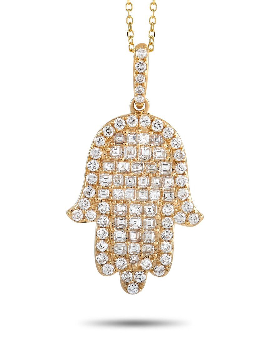 Diamond Select Cuts 18k 1.23 Ct. Tw. Diamond Hamsa Necklace
